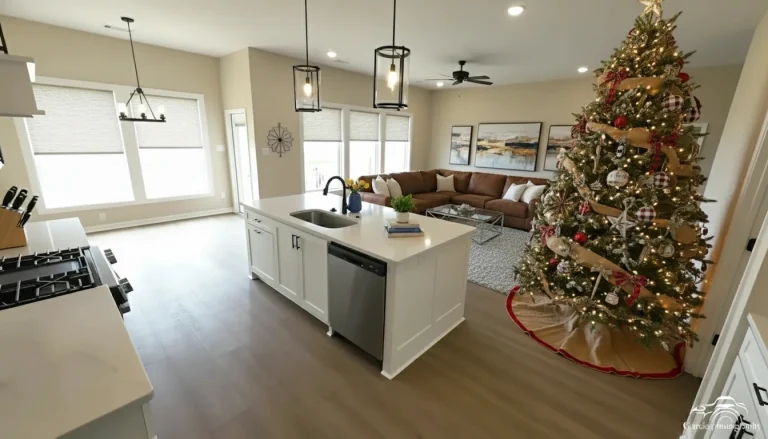 Country Christmas Living Room AI generated